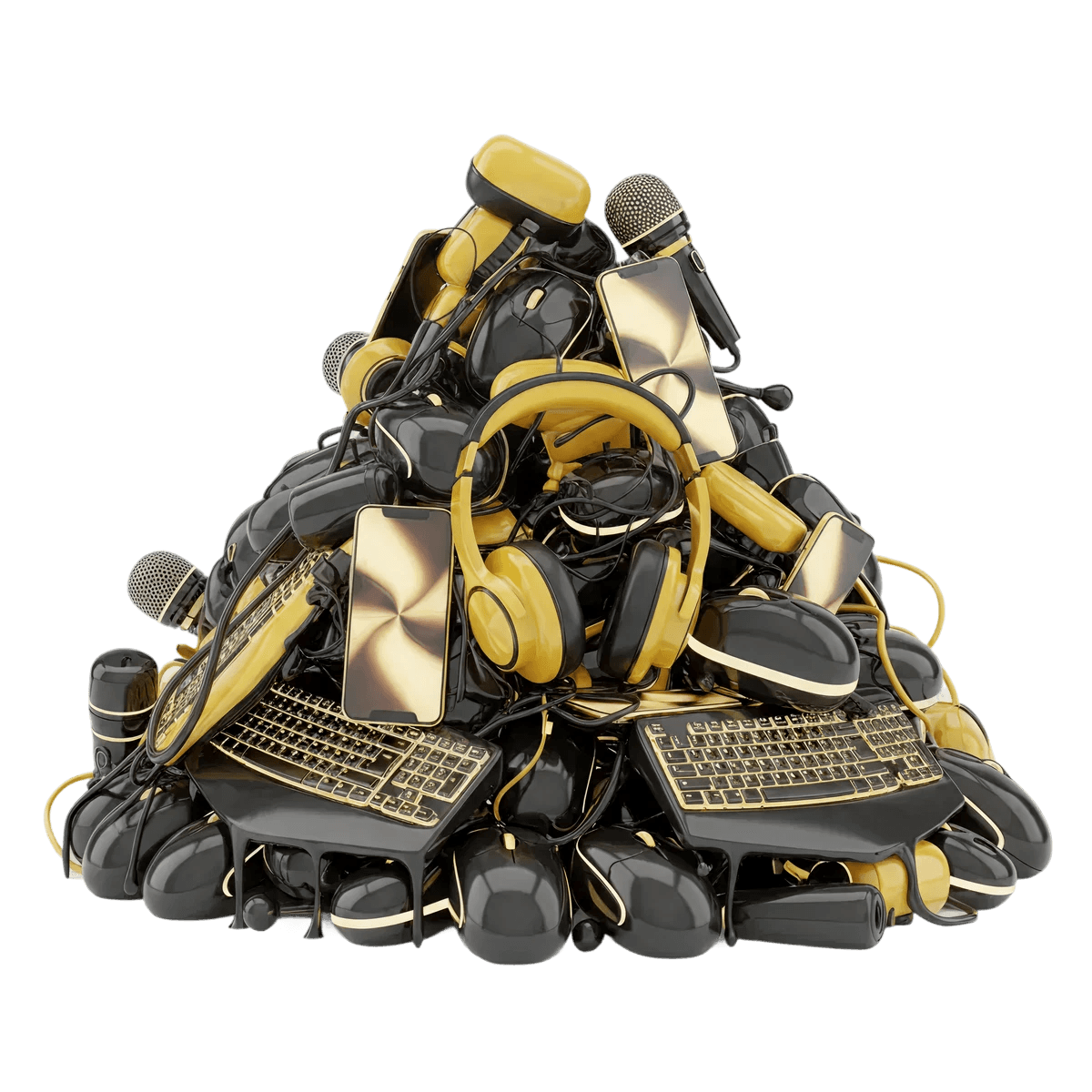 Композиция из техники и аксессуаров